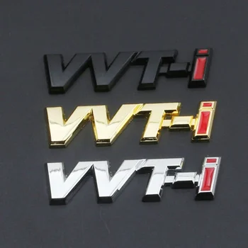 3d Metal, black slova logotipa VVTi, Amblem na krilu vozila, Ikona prtljažnika za Toyota Camry Corolla Yaris RAV4 Auris, Naljepnica VVTI, Pribor