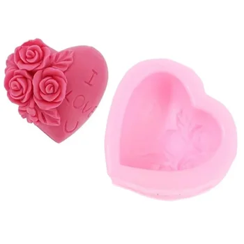Silikonska forma za sapun Love Rose u obliku cvijeta 
