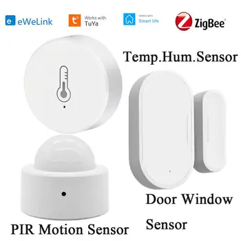 Inteligentni Senzor temperature i vlažnosti Tuya /eWeLink Zigbee / Mini-detektor Pokreta PIR / Upravljanje Vrata Prozora Detektor Putem Smart Life