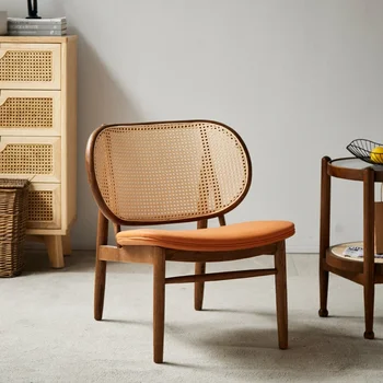 Dizajn kreativni kauč-stolica od punog drveta, osnovna dnevni boravak, skandinavski ratana, stolica sa sklopivim naslonom, tkanina ротанговый stolice za odmor