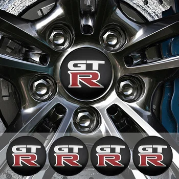 4kom 56 + 60 mm Aluminijski Auto-Stil GTR Logo je Simbol Simbol Središnji Poklopac Kotača Naljepnica Poklopac Glavčine Naljepnica Amblem Alati Auto Oprema