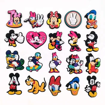 20шт Privjeske za obuću seriji Disney Uradi sam Cvijet za obuću Mickey, Donald Duck Pribor, Nakit i Sandale za ukrašavanje poklona Crocs Kids
