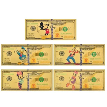 Nezaboravne novčanice iz crtića Disney, tema je crtani lik Mickey Mouse, Zlatne novčanice, studentski trend igračke, dječji darovi