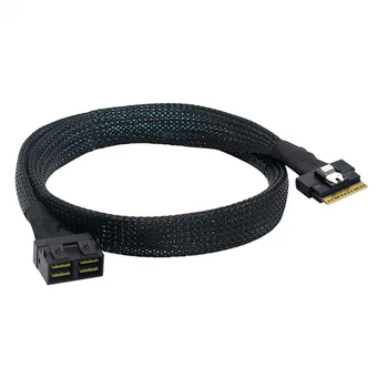Kabel za povezivanje poslužitelja SlimSAS SFF-8654 8i od 4.0 do 2 luka SAS SFF-8643 za učinkovit prijenos podataka