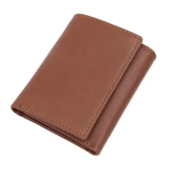Starinski kožni novčanik za muškarce s RFID-blokiranjem i više utora za kartice, kratko novčanik s džep za kovanice
