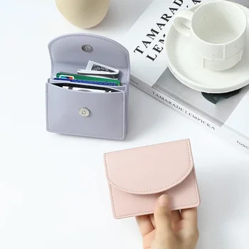 Ženske torbice ženski novčanik od umjetne kože, mini-bolt, čvrst držač za nekoliko kartica, kratke torbice za kovanice, tanki mali novčanik na munje, deadbolt