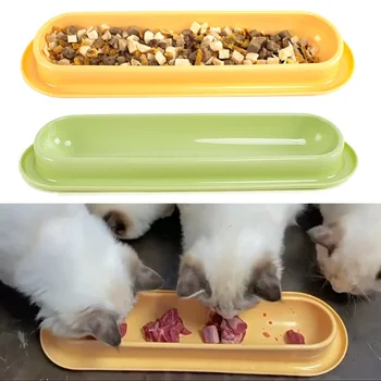 Višenamjenski zdjela za hranjenje mačke, pravokutni нескользящие tanjuri za kućne ljubimce, nagib 15 °, Zdjela za posluživanje hrane i vode za pse, Proizvode za kućne ljubimce