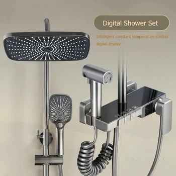 NOVI skup inteligentnih digitalnih alata za tuširanje s konstantnom temperaturom i четырехскоростной podešavanje za biranje mješalice za tuš u kupaonici
