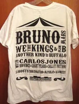 T-shirt Bruno Mars & We The Kings Med 2011, majica Kent State Flashfest, Ohio