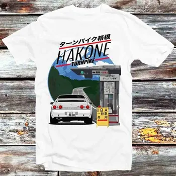 Hakone Nissan Skyline R32 GTR Japan, Japanski t-shirt, Starinski Retro cool top s uzorkom anime crtića B547