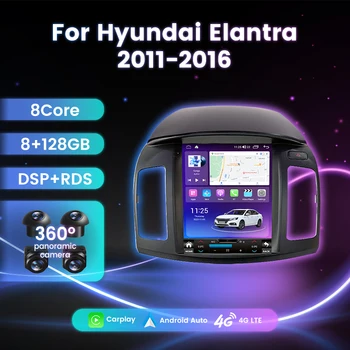 4G LTE Android 11 Tesla Stil Vertikalni prikaz Za Hyundai Elantra 2008-2016 Auto Radio Media Player, GPS Navigacija
