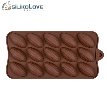 Obrazac za čokoladu za Valentinovo Klasični dizajn, oblik za pečenje u obliku mahune kakaovca, Silikonska forma za čokolade za šećerne čokolade