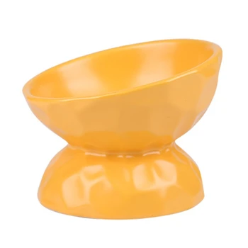 Stakleno keramička Zdjela za kućne ljubimce s poda Podigao Vratom za Zaštitu Mačke/Psa Od Zalijevanje, Šaren Po Želji
