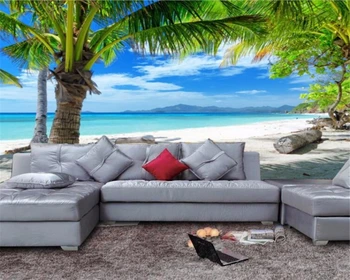 Custom pozadine prirodni krajolik plaža kokos palma tv pozadina zida dnevni boravak spavaća soba 3D desktop