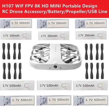 H107 WIF FPV 8K HD MINI Prijenosni Dizajn Neradnik S Daljinskim Upravljanjem Rezervni Dijelovi/Baterija 3,7 350 500 mah mah/ Propeler /USB Linije