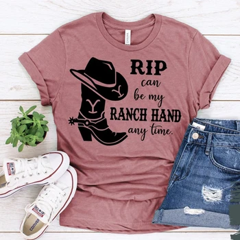 Košulja Rip Can Be My Ranch Hand, košulja Yellowstone RIP Beth Dutton, majice Yellowstone Rip Wheeler, majice Dutton Ranch, Berba vrhovima