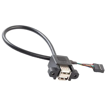 Produžni kabel sa dva USB priključkom od 2.0 do 9-pinskog sonde za matične ploče, kabel iz utičnice do utičnice, kabel od F do M