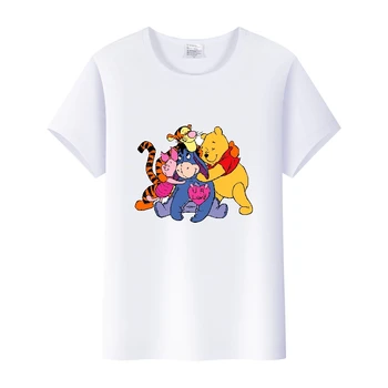 Majice s likovima iz Crtića Disney, Majice Prijatelja Edwarda Dlake, Obiteljska Vanjska Odjeća, Bijeli Top, Majicu kratkih rukava, Ženska Odjeća u stilu Харадзюку