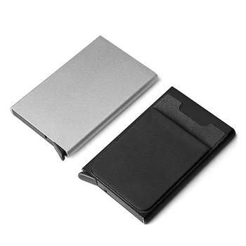 Rfid Smart-novčanik Držač za kartice Metalni muški dvostruki držač za bankovne kartice sa zaštitom od Rfid, metalni minimalistički torbicu za poslovne-banke
