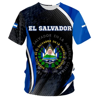 Majica sa zastavom zemlje el Salvador Španska Republika el Salvador Foto Odjeća s velikom plavom zastavom zemlje