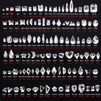 100 kom./lot Crystal 3D Rhinestones Male naslon Sjajna kamenje Nakit za nokte dogovor za nokte Dragulji za nokte, Pribor od kristala rhinestones