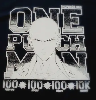 Odraslog košulja One Punch Man SAITAMA Vrlo VELIKE VELIČINE KRATKIH RUKAVA iz anime NWT