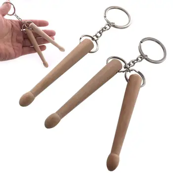 Mini privezak za noge Drveni bubanj coli Prsten s kopčom Privjesak za ključeve Gadget Nakit Pokloni za rođendan glazbenik