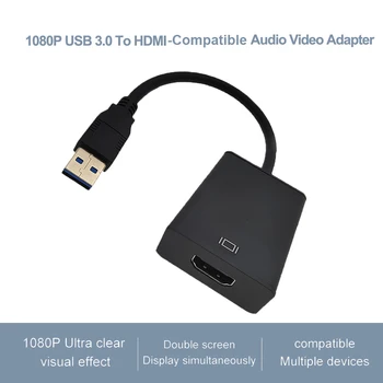 Converter je kompatibilan sa USB 3.0, HDMI, 1080P Kabel-USB adapter A za muškarce i žene, kompatibilan sa HDMI Kabel adapter za vanjske grafičke kartice