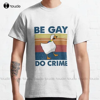 Klasična majica Be Gay Do Crime Goose Lgbt Pride-majica Za žene majice s grafičkim uzorcima velike veličine, 100% pamuk, veličina Xs-5Xl, retro