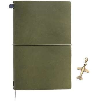A5 Maslinasto-zeleni Vodič od bičevati u Retro stilu Računovodstvena knjiga Europska Klasicni notepad Dnevnik Notepad Celina
