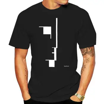 Muška majica Bauhaus s velikim logom, приталенная majica, crna casual majica