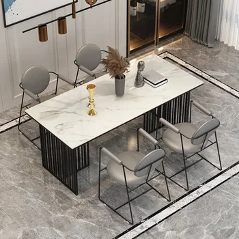 Kuhinja Luksuzni Blagovaona stol i stolice Dizajn je Minimalistički Talijanski naglasak Trpezarijski stolovi Mramorni kuhinjski namještaj Mobilador