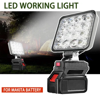 Vanjski Radni Svjetlo 4X4 LED Svjetla Za Makita Battery Prijenosni Izdvajamo Bežični Vanjski Radnici Ribolov Ručni Hitne Alati Li