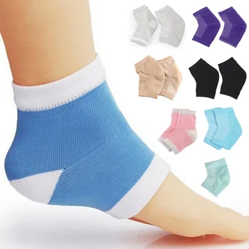 1 par silikonskih hidratantni gel čarape za pete Višekratnu upotrebu Protiv pucanja, ispucale stop, Gladak Njegu kože, Piling Sredstva za zaštitu nogu