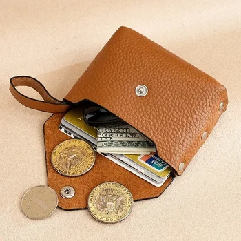 Starinski novčanik za kovanice od prave Kože, Ženski Muški novčanik, torba-držač za kartice, Klasicni torbicu za manje novca, bičevati, ključ, torba za slušalice, torbica