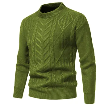 Muške casual pletene pulover, džemper, novu jesensko-zimski casual džemper s полувысоким cutaway, трикотажный spustu Polerones De Hombre