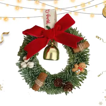 Zlatno zvono, reusable božićno гирлянда s mini-zvončićima i lukom, božićne ukrase za vrata, zidovi, prozori, božićna drvca