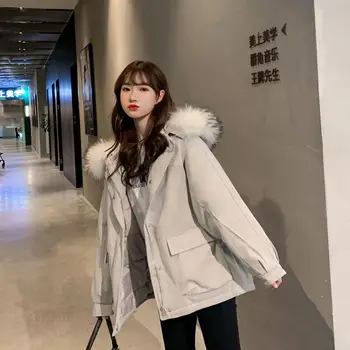 Пуховик za žene 2023 godine, nova Korejska odjeća je obložen s pamučnom postavom za loše rasta, svakodnevno slobodno moderan kaput za kruh O87