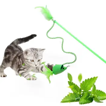 Igračka-дразнилка za mačke, soft čvrst Fleksibilni prijenosni od samta mačja coli u obliku miša S mačje metvice, interaktivna igračka, Proizvode za kućne ljubimce, Pribor