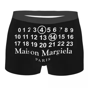 Boks kratke hlače Mm6 s arapskim brojevima i slovima Za Homme, 3D print, Donje rublje Margielas, gaćice, Gaćice, Podstavljene gaćice