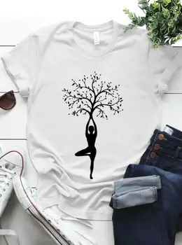 T-shirt Woman Yoga Tree s dugim rukavima od 100% pamuka premium klase.