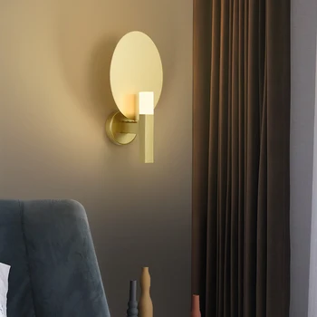 Skandinavski cijele zidne lampe, jednostavan kreativni personalizirane crna zlatni led svjetla, osnovna dnevni boravak, noćni ormarić za spavaće sobe, led zidna lampa za hodnik