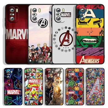 Anime Sa Logom Marvel Avengers Za Xiaomi Redmi 12C 11A 10C 10X9T 9C 9AT 8A 7A 6A 5A A2 A1 Y3 Y2 Prime Plus Crna Torbica Za Telefon