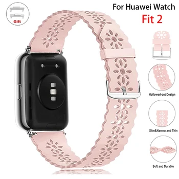Tanak Silikonski Remen Za Huawei Watch Fit 2 Remena Pametne sati Zamijeniti remen Ženski Čipke Sportski Narukvica Huawei Watch Fit 2 remena