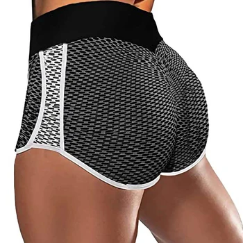 Šuplje Kratke hlače Ženske s visokim strukom za vježbanje joge, trčati, voziti bicikl, sportske hlače