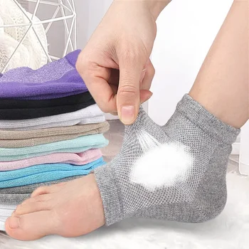 Gel peta čarape pukotine otporne mreže prozračna pamučna čarapa poklopac zaštitni peta štite noge zahvaljujući svojim sretan