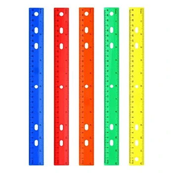 5 Komada boja linija, ravna plastična linija za djecu školskog pribora