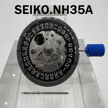 Mehanički mehanizam NH35 Japanski original Seiko NH35A s crnim pulta datuma automatski izuzetno satni mehanizam