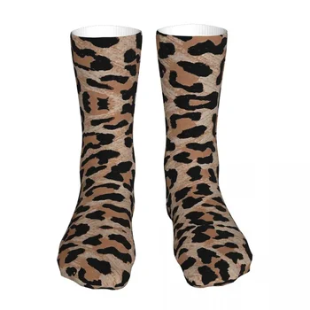 Modni Muške čarape ženske čarape s леопардовым po cijeloj površini u stilu hip-hop gepard Sportske čarape Proljeće Ljeto jesen Zima
