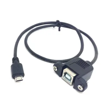 Micro USB 2.0 USB 5pin B Tip B Priključak za pričvršćivanje na ploči Kabel 50 cm, s vijcima 0,5 m